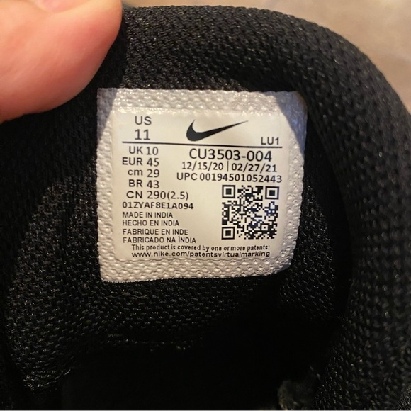 Nike Men Black White Fly by Mid 2 Basketball Athletic Shoes Size 11 - Picture 8 of 8